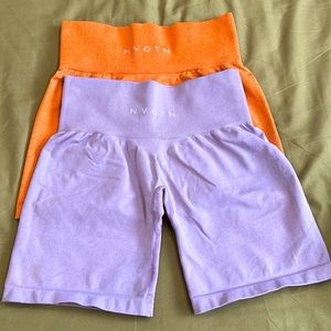 Lilac available only. NVGTN Pro Seamless shorts.